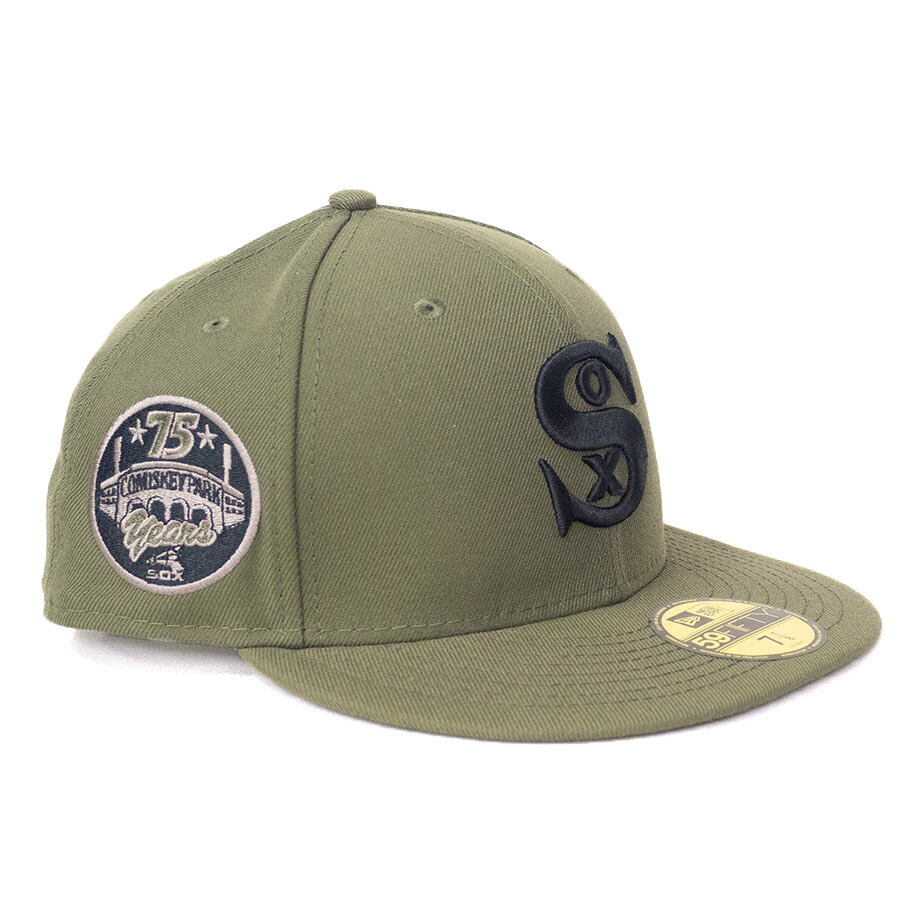 MLB ホワイトソックス キャップ 【海外買付】コムスキーパーク75周年パッチ 59FIFTY Cap ニューエラ/New Era カモ|映画エンタメショップ SELECTION
