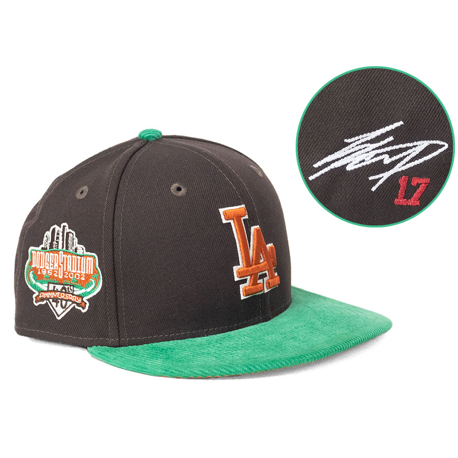 MLB 大谷翔平 ドジャース キャップ 【海外買付】ドジャースタジアム 40周年 Patch 59FIFTY サイン刺繍 ニューエラ/New Era ブラウン|映画エンタメショップ SELECTION