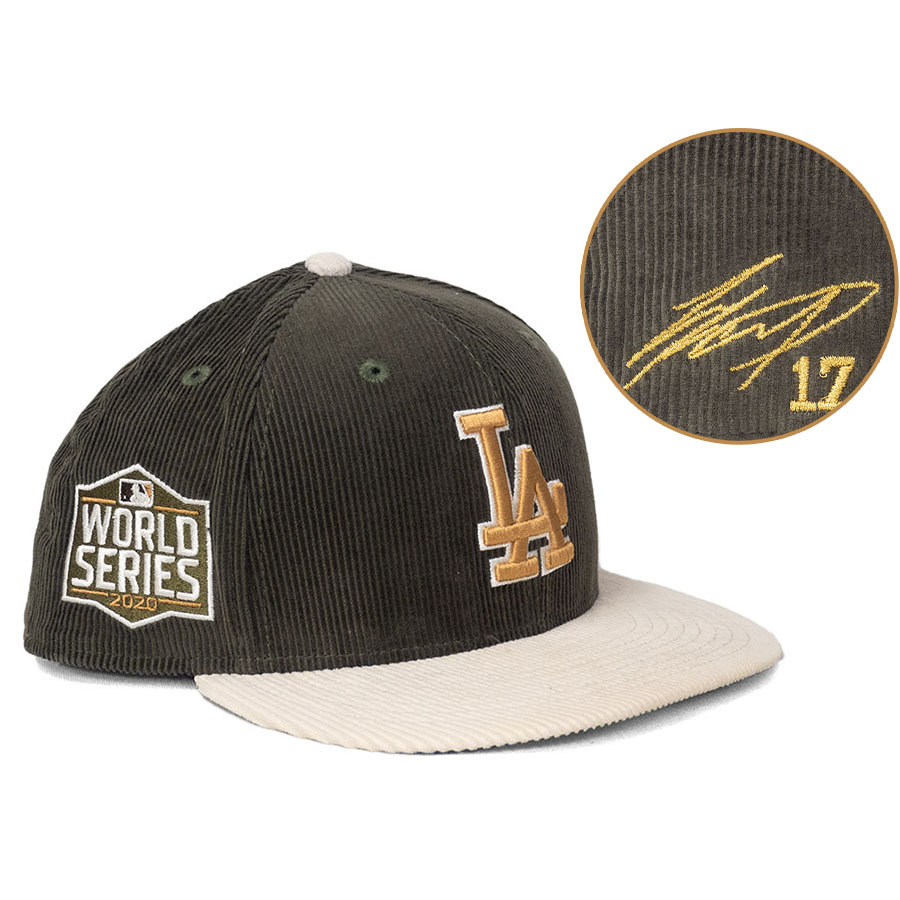 MLB 大谷翔平 ドジャース キャップ 【海外買付】2020 ワールドシリーズ Patch 59FIFTY Fitted ニューエラ/New Era モス クリーム|映画エンタメショップ SELECTION