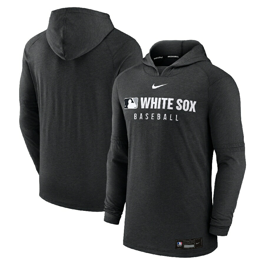 MLB ホワイトソックス パーカー 【海外モデル】オーセンティックコレクション Tri-Bland プルオーバー ナイキ/Nike ヘザーブラック