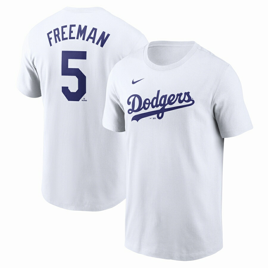 MLB フレディ・フリーマン ドジャース Tシャツ ネーム＆ナンバー T-Shirt ナイキ/Nike ホワイト