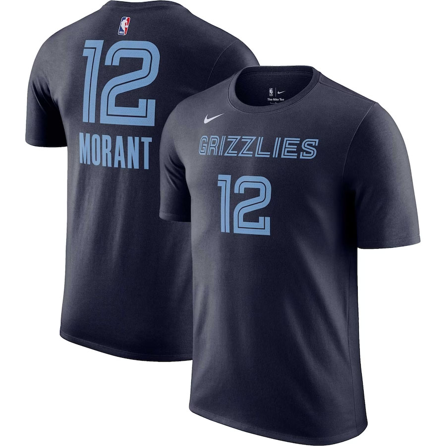 NBA ジャ・モラント グリズリーズ ティーシャツ 2022/23 名まえ＆携帯電話 アイコンエディション T-Shirt ナイキ/Nike 米国海軍 トップス-Tシャツ・カットソー-メンズファッション