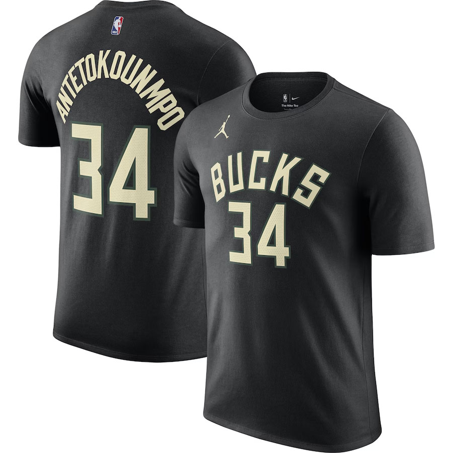 NBA ヤニス・アデトクンボ ミルウォーキー・バックス Tシャツ 2022/23 ステートメント ネーム＆ナンバー T-Shirt ジョーダンブランド