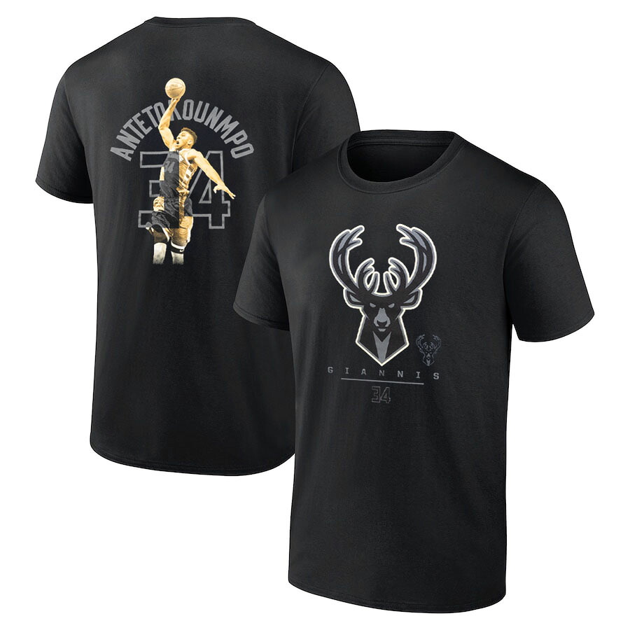 NBA ヤニス・アデトクンボ ミルウォーキー・バックス Tシャツ 【現地買付】NBA Player Notorious T-Shirt Fanatics ブラック｜映画エンタメショップ SELECTION