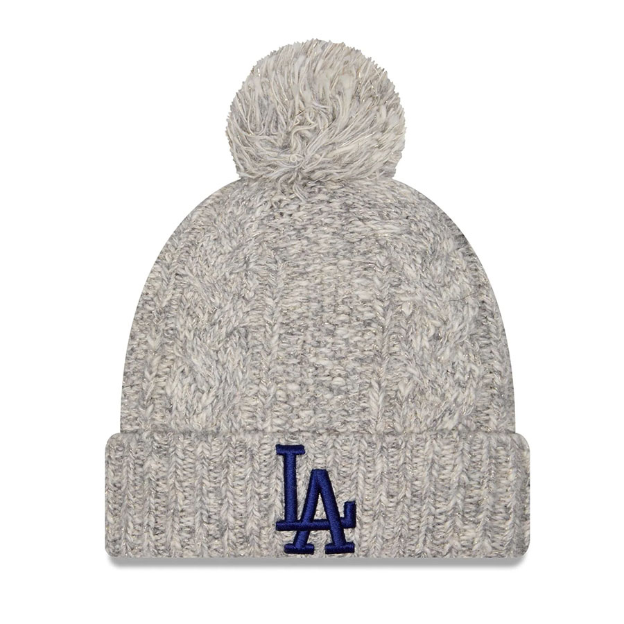 MLB ドジャース ニットキャップ 【海外版】ユース キッズ Shimmer Knit ニューエラ/New Era グレー