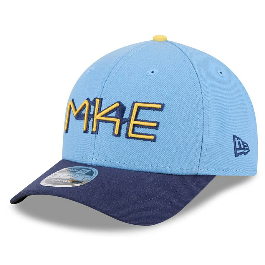 MLB ブリュワーズ キャップ 【海外モデル】シティーコネクト 9FORTY Adj Hat M-CROWN ニューエラ/New Era パウダーブルー｜映画エンタメショップ SELECTION