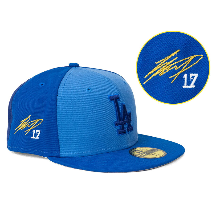 MLB 大谷翔平 ドジャース キャップ 【海外買付】59FIFTY Fitted Hat サイン刺繍 Dodgers Logo ニューエラ/New Era スカイブルー|映画エンタメショップ SELECTION