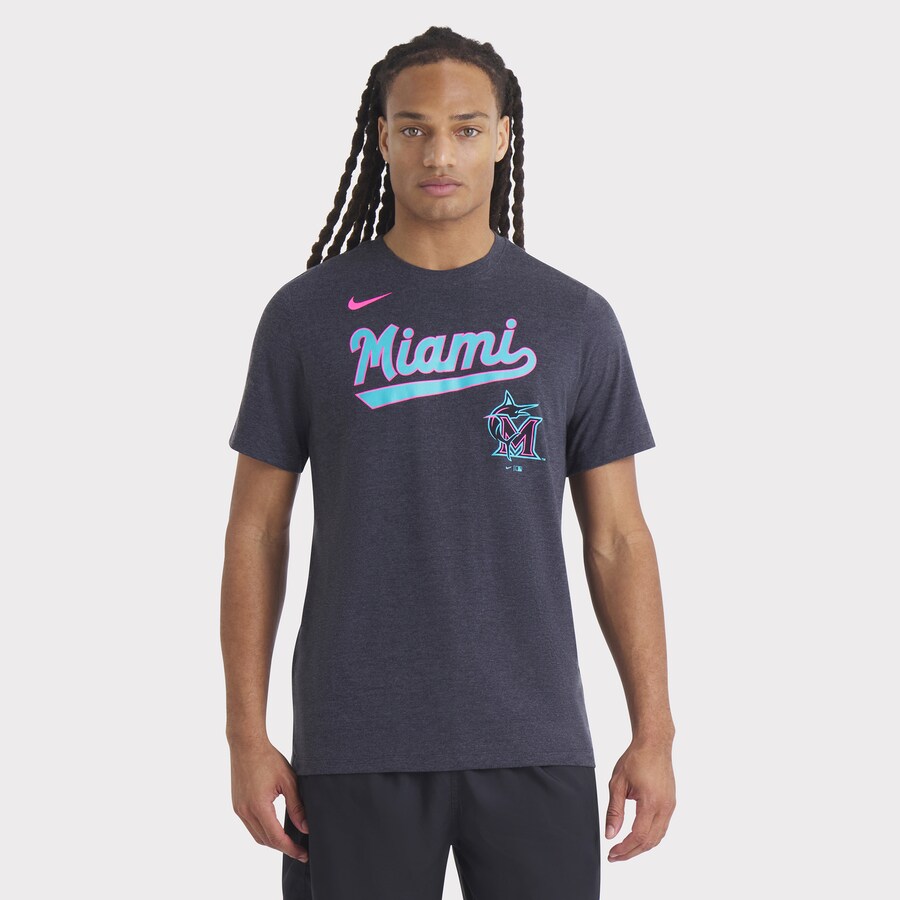 MLB マーリンズ Tシャツ 2025 シティーコネクト Tri-Blend T-Shirt ナイキ/Nike ヘザーブラック 13,467円
