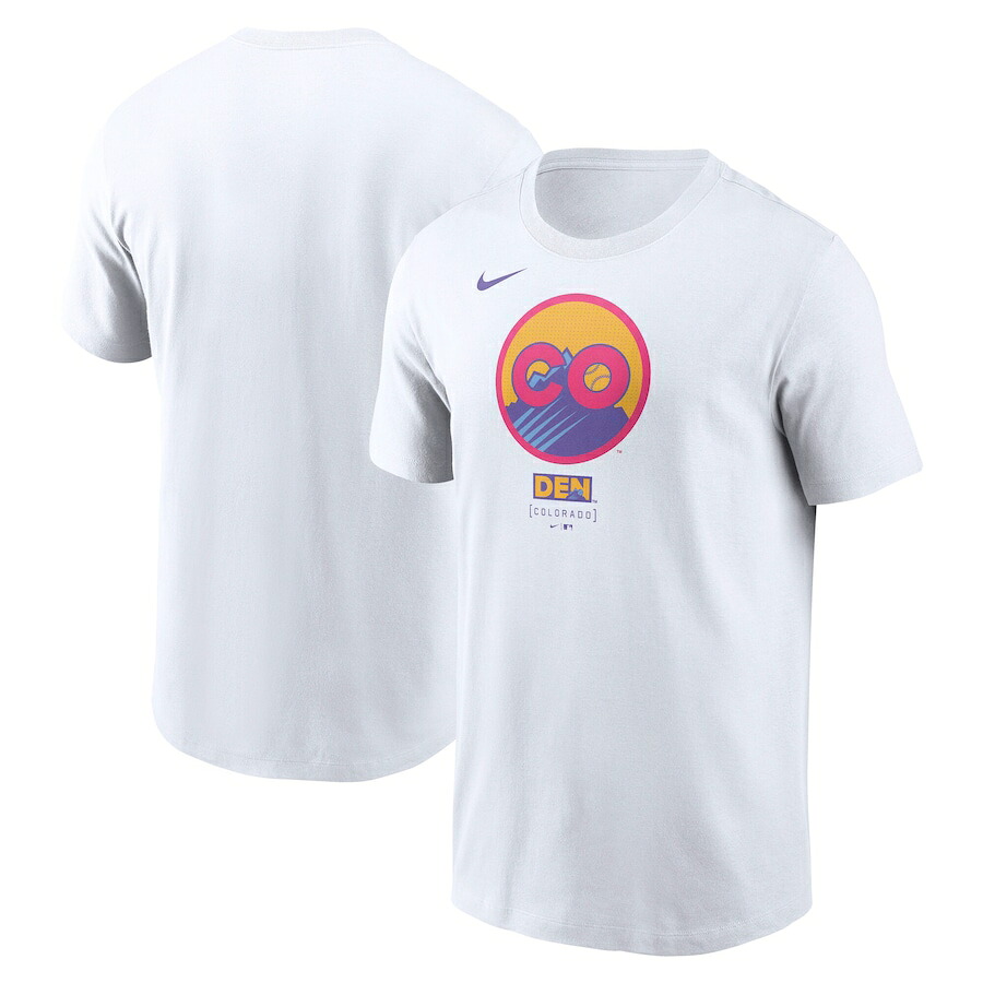 MLB ロッキーズ Tシャツ 2025 シティーコネクト Logo T-Shirt ナイキ/Nike ホワイト｜映画エンタメショップ SELECTION