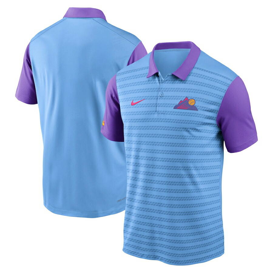 MLB ロッキーズ ポロシャツ 2025 シティーコネクト オーセンティック AC Victory Polo ナイキ/Nike ライトブルー パープル