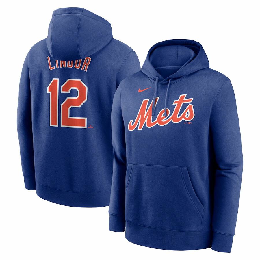 MLB フランシスコ・リンドール メッツ パーカー Fuse ネーム＆ナンバー プルオーバーフーディー ナイキ/Nike ラッシュブルー