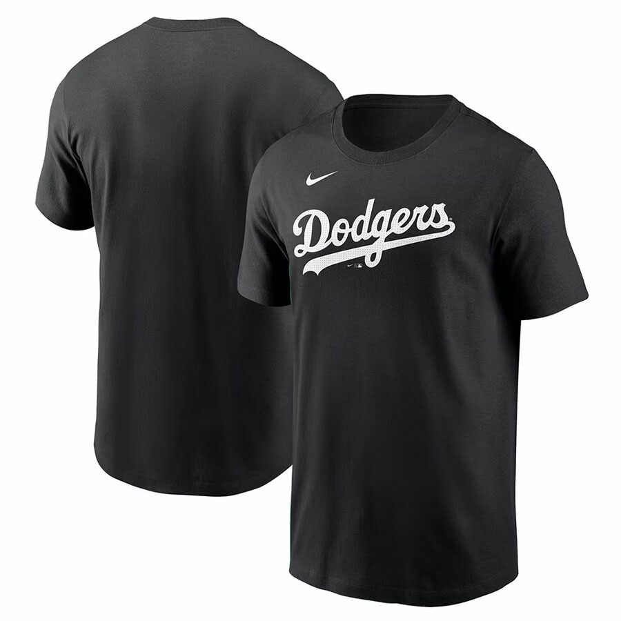 MLB ドジャース Tシャツ Fuse Wordmark Cotton Tee ワードマーク ナイキ/Nike ブラック