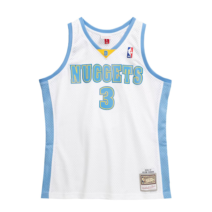 NBA アレン・アイバーソン ナゲッツ ユニフォーム 復刻 スウィングマン (2006-07) ミッチェル＆ネス/Mitchell & Ness ホワイト