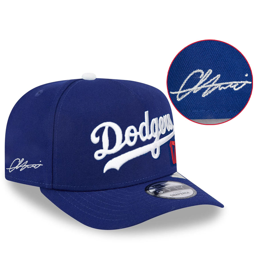 MLB 大谷翔平 ドジャース キャップ 【海外カスタム】Dodgers Jersey 9FIFTY Snapback Cap サイン刺繍 ニューエラ/New Era｜映画エンタメショップ SELECTION