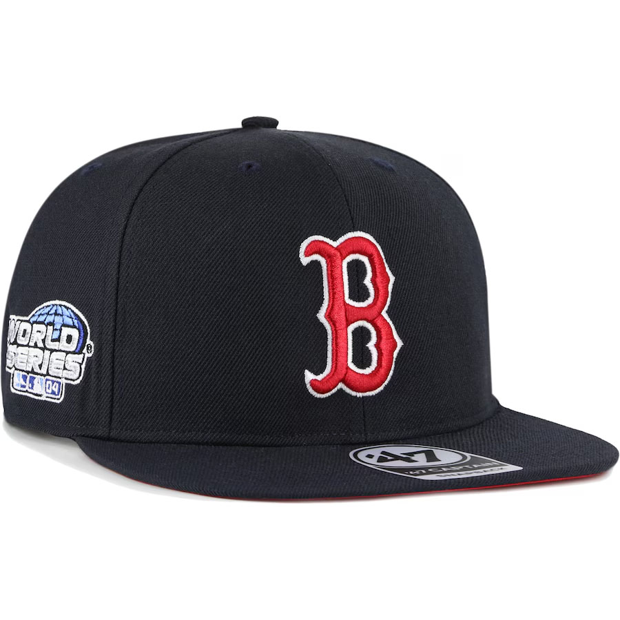 MLB レッドソックス キャップ 【現地買付】ワールドシリーズ2004 Captain Sure Shot Adjustable Hat 47Brand ネイビー｜映画エンタメショップ SELECTION