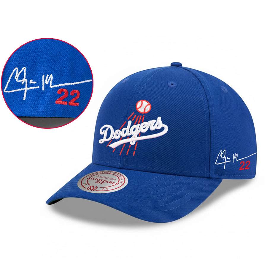 MLB クレイトン・カーショー ドジャース キャップ 【海外カスタム】Primary Logo Adj Hat サイン刺繍 ミッチェル＆ネス/Mitchell & Ness｜映画エンタメショップ SELECTION