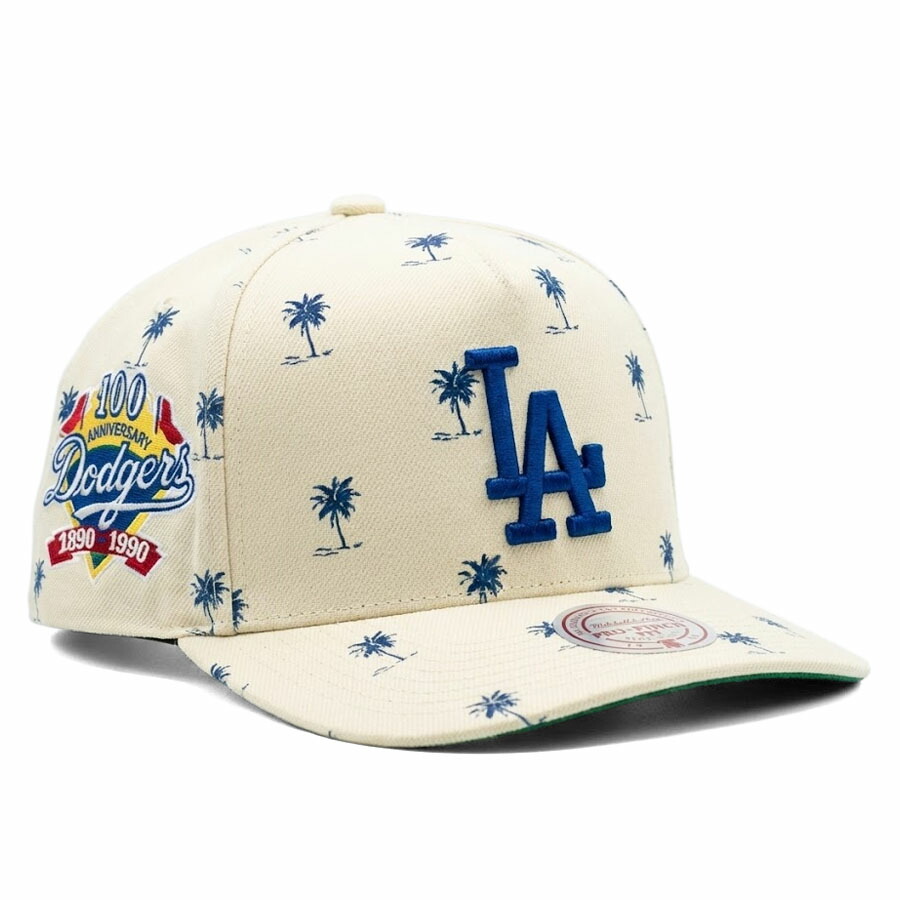 MLB ドジャース キャップ 【現地買付】100周年記念 パッチ Heirloom Pro Pinch Adj Hat ミッチェル＆ネス/Mitchell & Ness ナチュナル