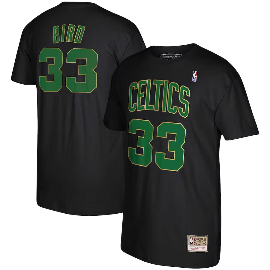 NBA ラリー・バード セルティックス Tシャツ ネーム＆ナンバー TEE ミッチェル＆ネス/Mitchell & Ness ブラック