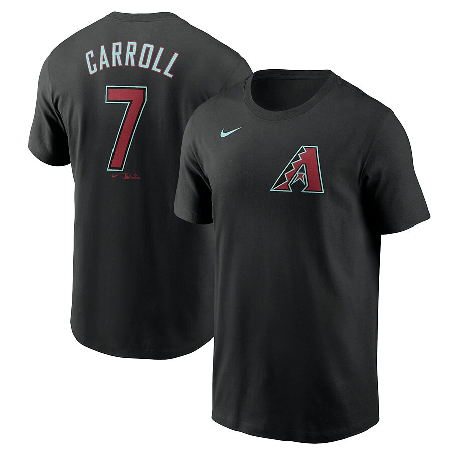 MLB コービン・キャロル ダイヤモンドバックス Tシャツ ネーム＆ナンバー Name＆Number T-Shirt ナイキ/Nike ブラック