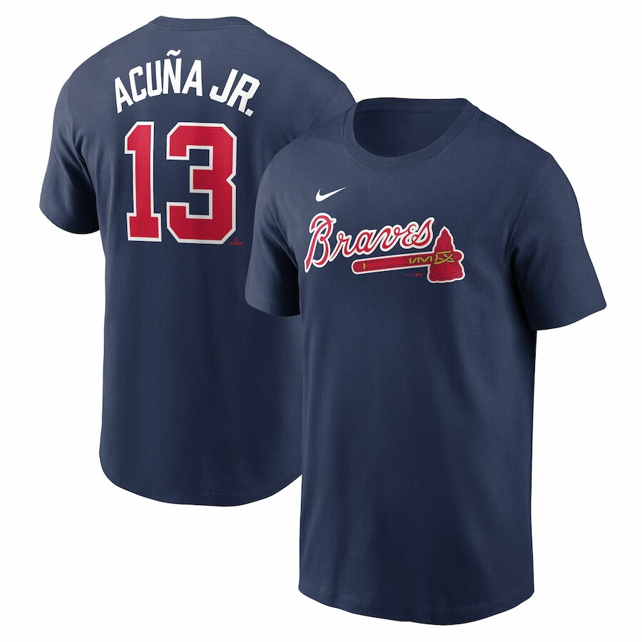 MLB ロナルド・アクーニャ Jr ブレーブス Tシャツ ネーム＆ナンバー Name＆Number T-Shirt ナイキ/Nike ネイビー