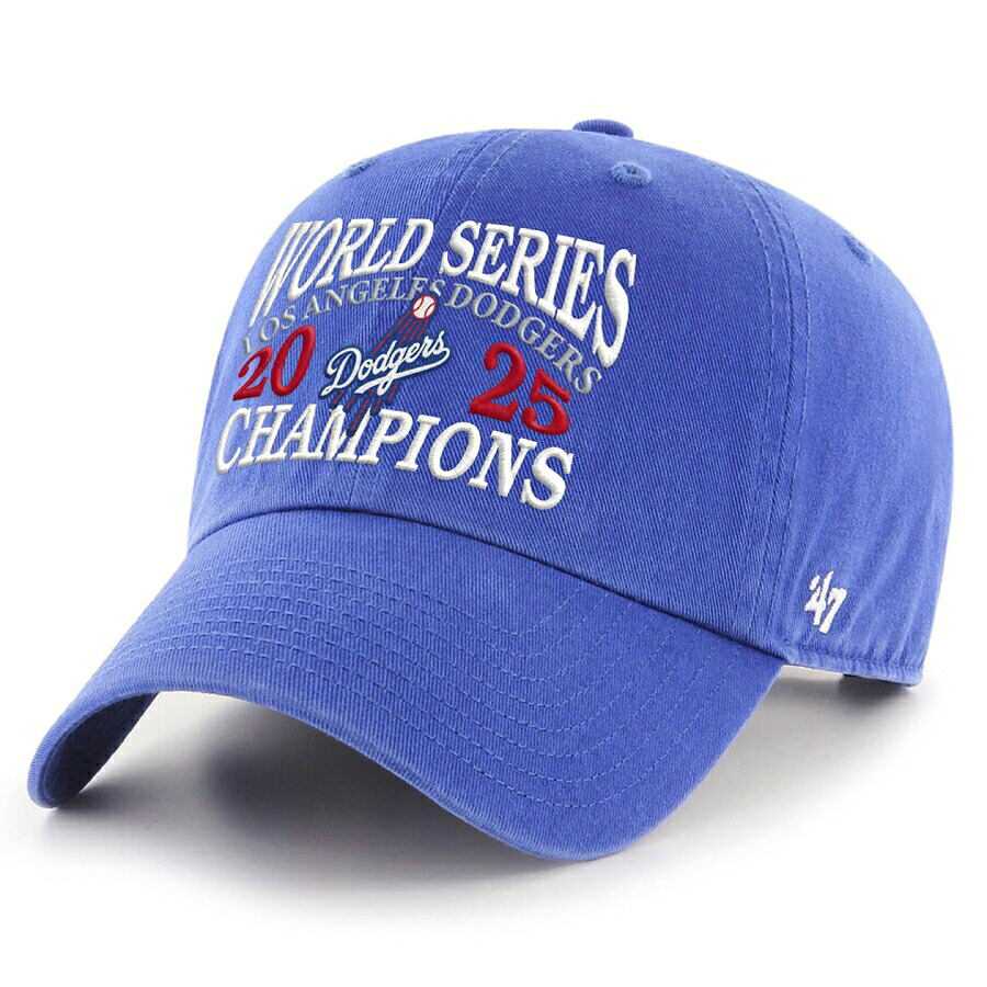 MLB ドジャース キャップ 【海外モデル】ワールドシリーズ2025優勝記念 Clean Up Adjustable Hat 47Brand ロイヤル|映画エンタメショップ SELECTION