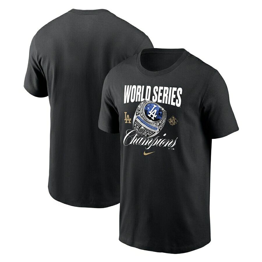 MLB ドジャース プルオーバー 【外国でひな型】世界続きもの2025勝ちえる不死化 Ring T-Shirt ナイキ/Nike 黒いこと