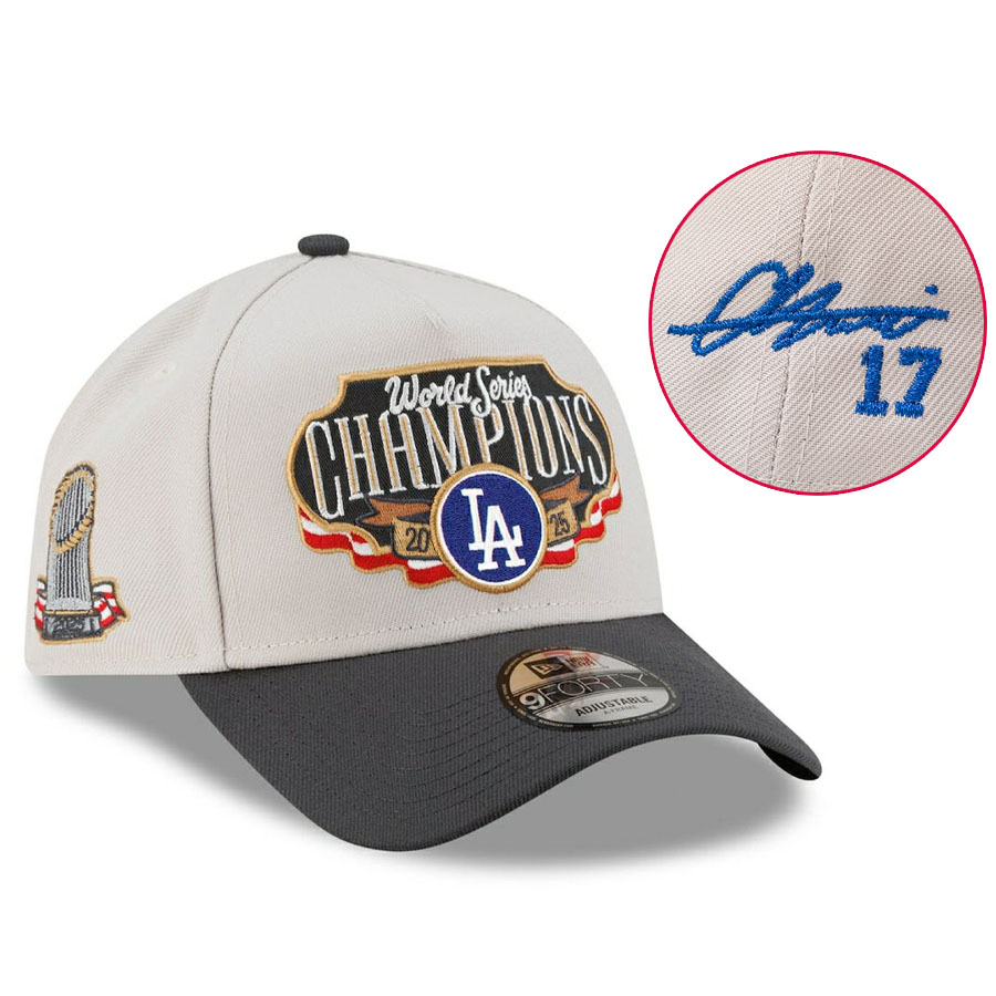 MLB 大谷翔平 ドジャース キャップ サイン刺繍ワールドシリーズ2025優勝記念 ロッカールーム A-Frame 9FORTY ニューエラ/New Era