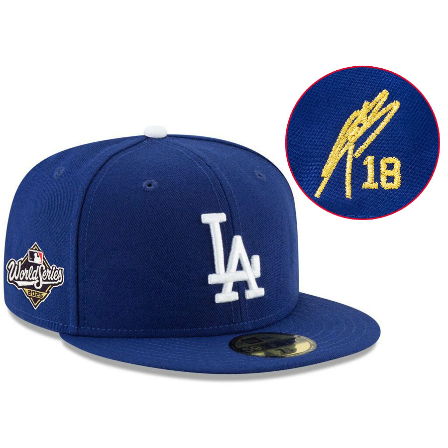 MLB 山本由伸 ドジャース キャップ 【海外カスタム】ワールドシリーズ2025 59FIFTY Fitted サイン刺繍 ニューエラ/New Era ロイヤル