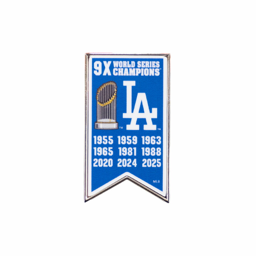 MLB ドジャース ピンズ ピンバッジ 【現地買付】ワールドシリーズ 2025 9Times 優勝記念 Pin Aminco