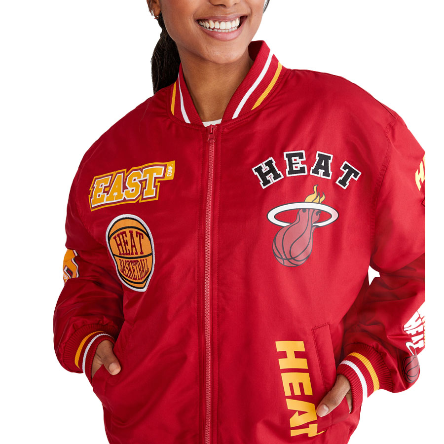 NBA マイアミ・ヒート ジャケット 【現地買付】ウルトラゲーム Bomber Jacket ボンバー Ultra Game レッド｜映画エンタメショップ SELECTION