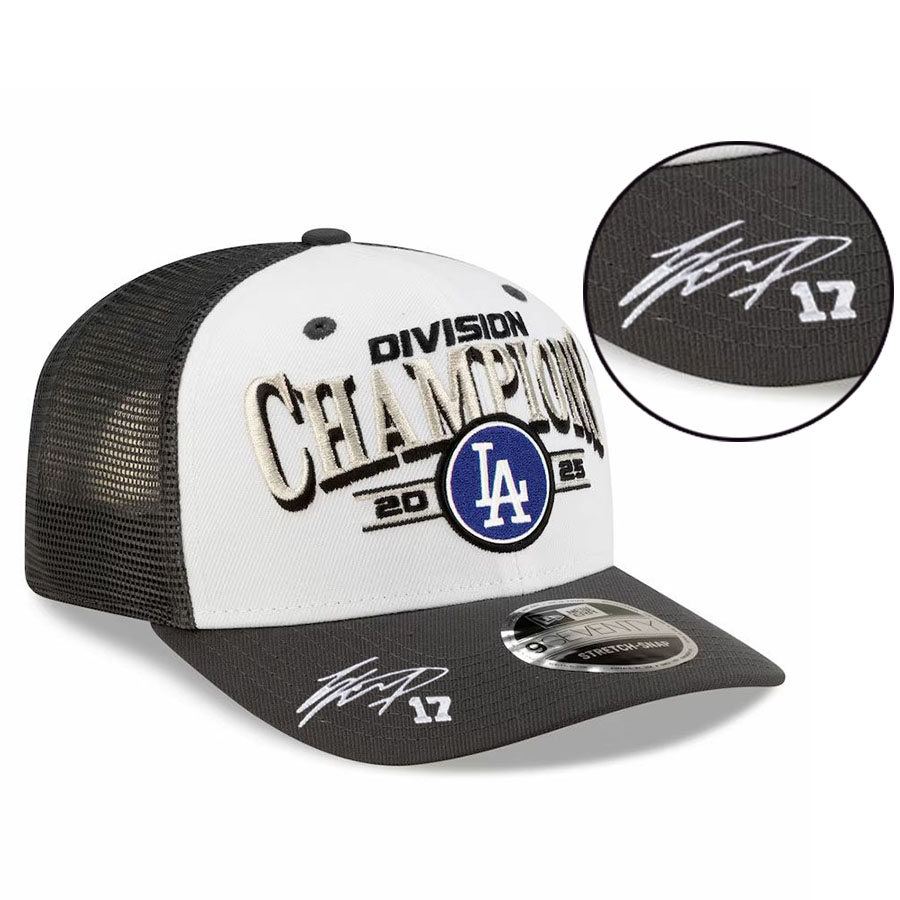 MLB 大谷翔平 ドジャース キャップ Chorome 2025 Division 優勝 ロッカールーム 9SEVENTY Trucker サイン刺繍 ニューエラ/New Era|映画エンタメショップ SELECTION