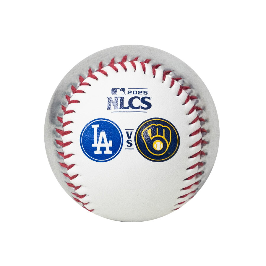 MLB ドジャース ブルワーズ ボール 【球場限定】2025 ナショナルリーグ 優勝 Matchup Baseball With UV Case Rawlings 2512mbl