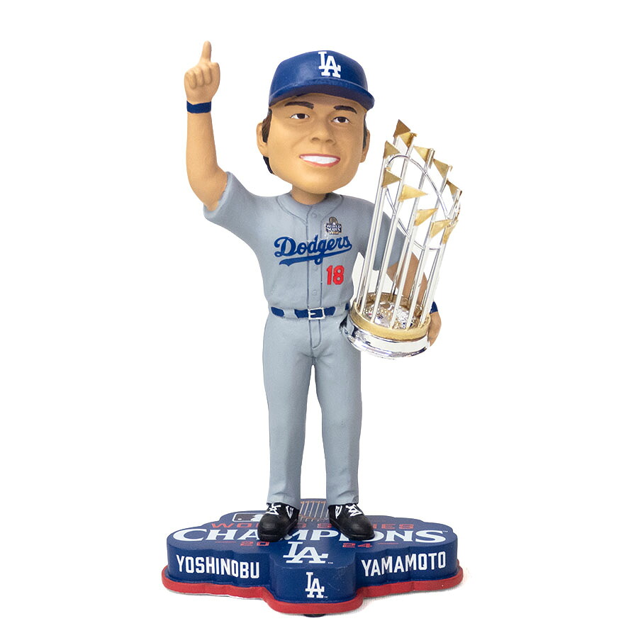 MLB 山本由伸 ドジャース フィギュア 【3024個限定】【現地買付品】2024 ワールドシリーズ Champions 8 Inch Bobble FOCO