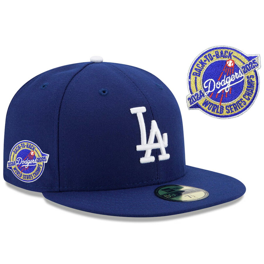 MLB ドジャース キャップ 【海外モデル】2024-2025 ワールドシリーズ優勝 2連覇 59FIFTY Fitted ニューエラ/New Era