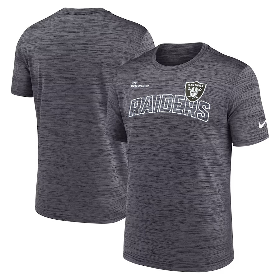 NFL レイダース ティーシャツ 【戦場買付】Dri-fit Velocity Team Chest Logo \u0026 Wordmark T-Shirt ナイキ/Nike ヘザーチャコール Tシャツ・カットソー-メンズファッション-トップス