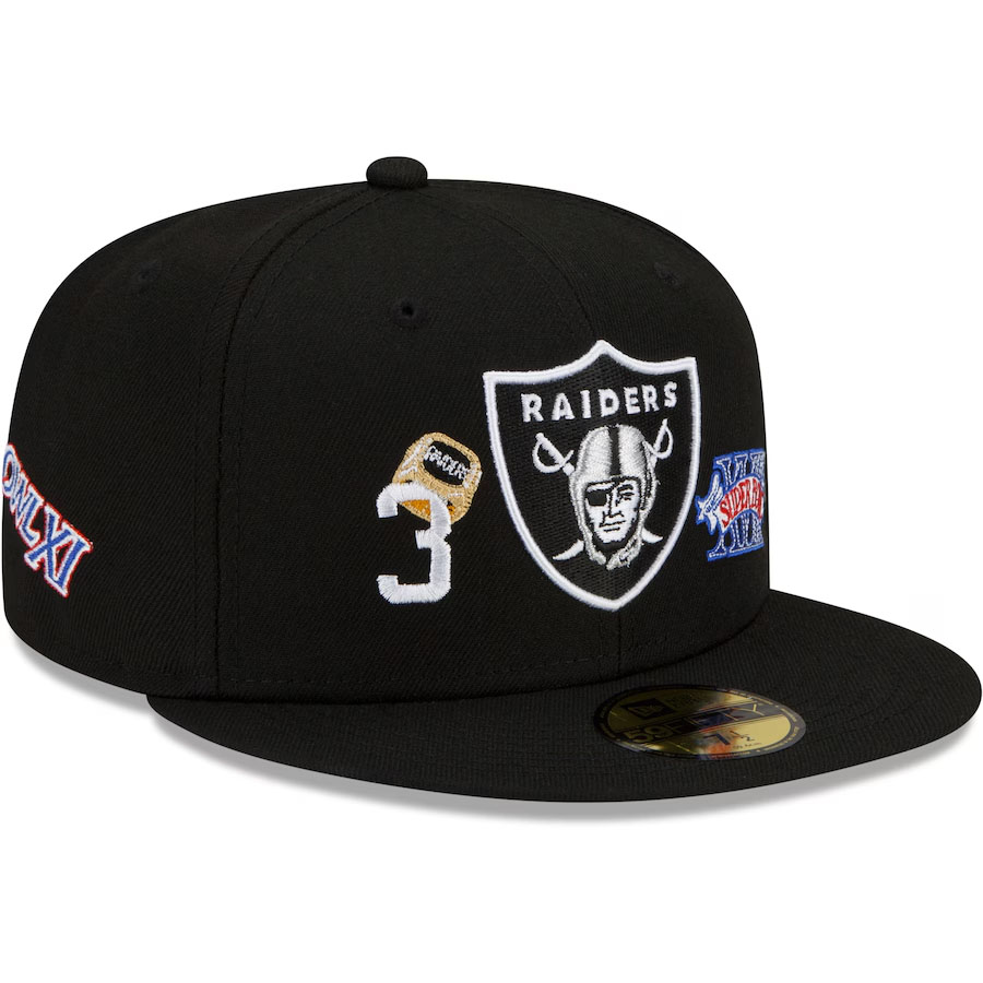 NFL レイダース キャップ 【現地買付】スーパーボウル 3 Ring 59FIFTY Fitted Cap ニューエラ/New Era ブラック