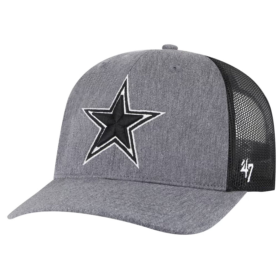 NFL カウボーイズ キャップ 現地買付品 Carbon Trucker Adjustable Hat 47Brand チャコール