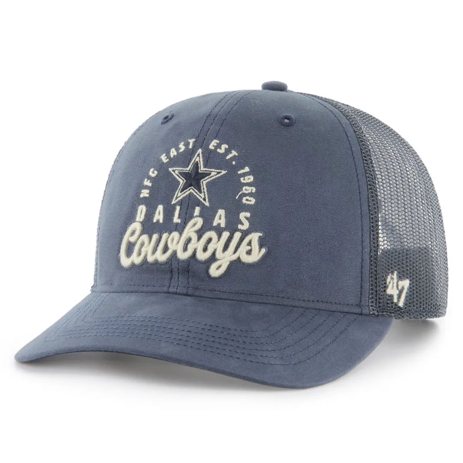 NFL カウボーイズ キャップ 現地買付品 Wordmark Trucker Adjustable Hat 47Brand チャコール