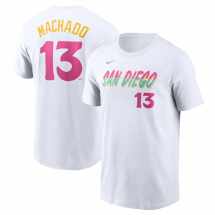 MLB マニー・マチャド パドレス Tシャツ 【現地買付】2022 シティーコネクト ネーム＆ナンバー T-Shirt ナイキ/Nike ホワイト