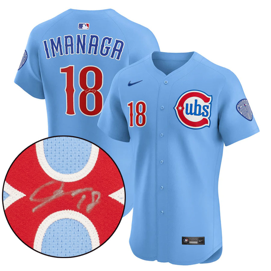 MLB 今永昇太 カブス 【野辺買付】自筆息吹き Autographed イシュー 刷り直す オーセンティックジャージ ナイキ/Nike 青碧