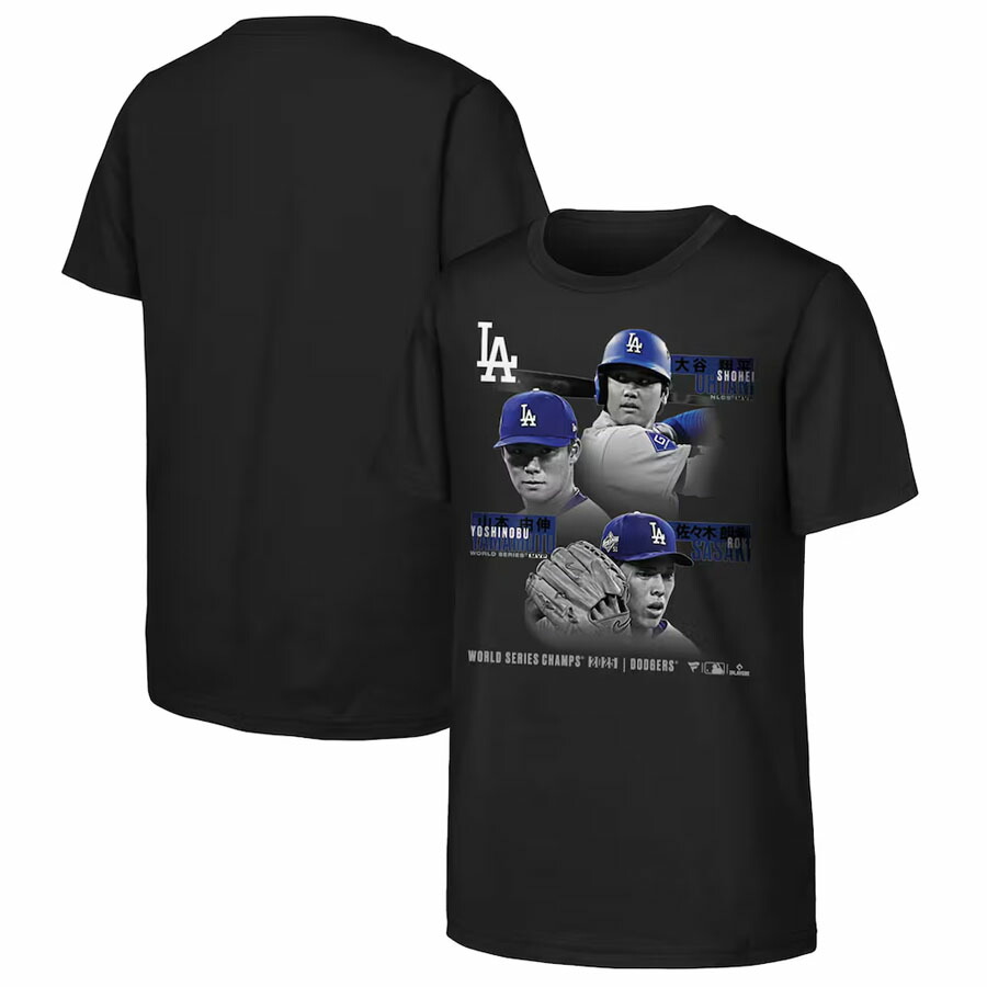 MLB 大谷翔平 山本由伸 佐々木朗希 ドジャース Tシャツ 【海外モデル】ワールドシリーズ2025 優勝記念 Historic Performances T-Shirt Fanatics