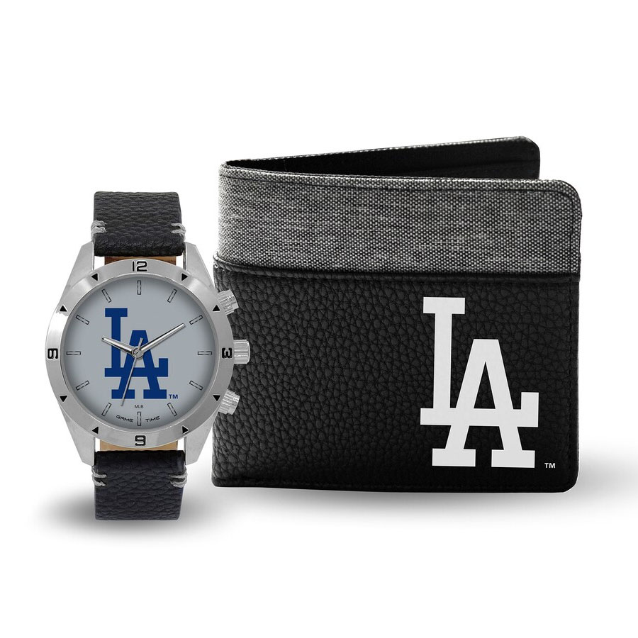 MLB ドジャース 時辰儀 \u0026 札入れ Team Logo なめし革 ダンス楽隊  Watch\u0026wallet ウォレット GAME TIME