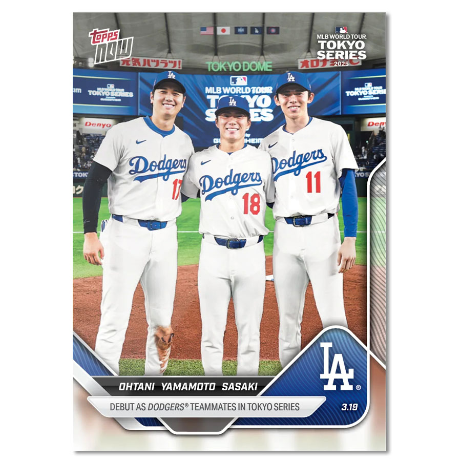 楽天市場】2023 MLB TOPPS NOW® Card ドジャース 大谷翔平&山本由伸