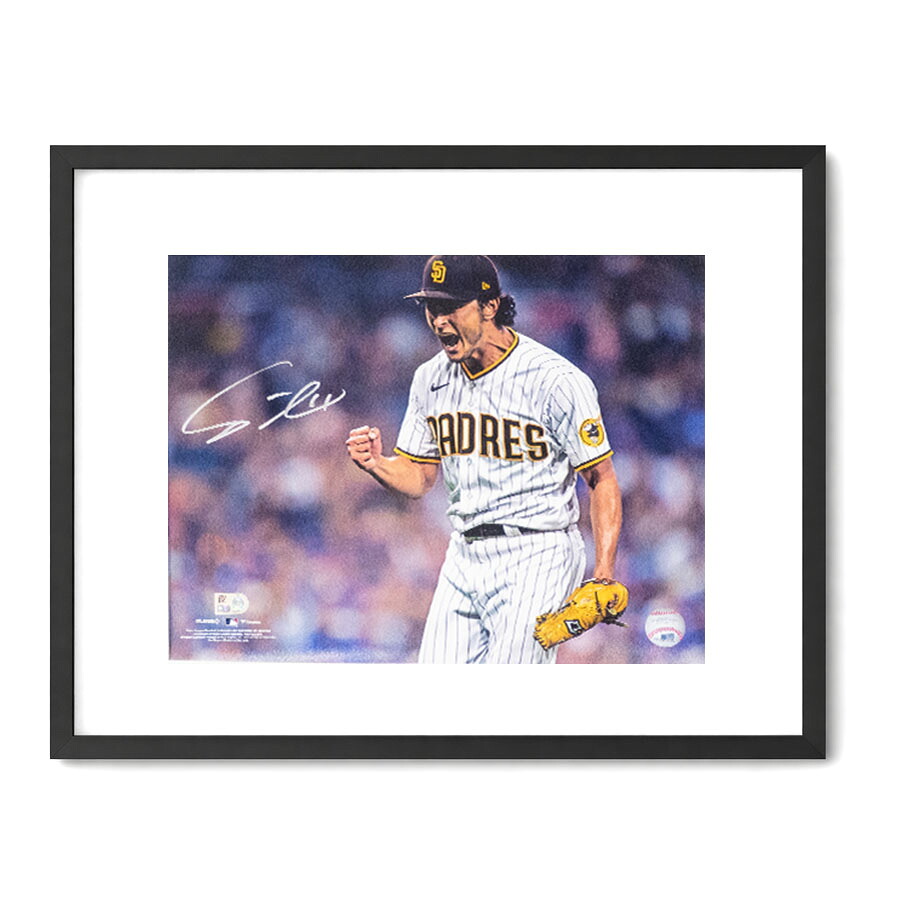 MLB ダルビッシュ有 パ御召しもの 自筆息吹き 映し絵ひな形 【野辺買付】Autographed Home Photo Frame MLB Authentic