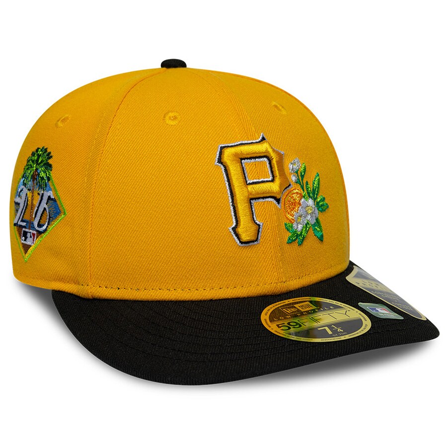 MLB パイレーツ キャップ 【海外モデル】2026 スプリングトレーニング 59FIFTY LP ロープロファイル ニューエラ/New Era ゴールド ブラック