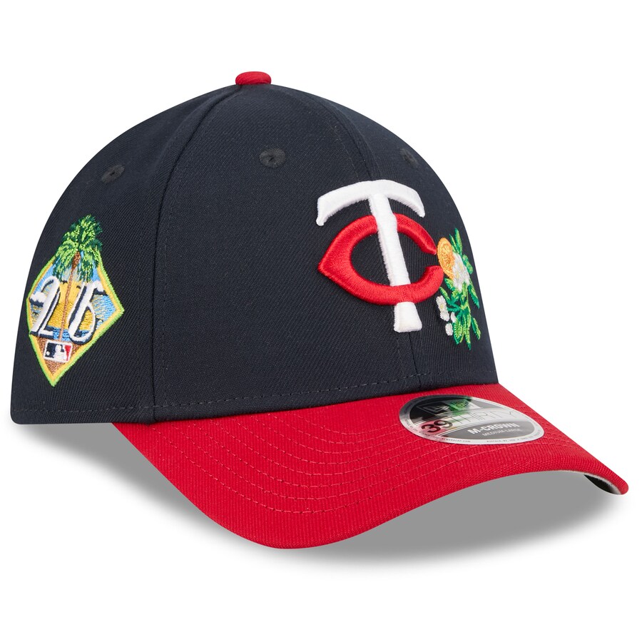 MLB ミネソタ・ツインズ キャップ 【海外モデル】2026 スプリングトレーニング M-Crown 39THIRTY Flex Hat ニューエラ/New Era ネイビー レッド