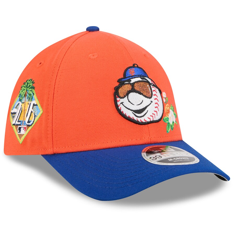 MLB メッツ キャップ 【海外モデル】2026 スプリングトレーニング M-Crown 39THIRTY Flex Hat ニューエラ/New Era オレンジ ロイヤル