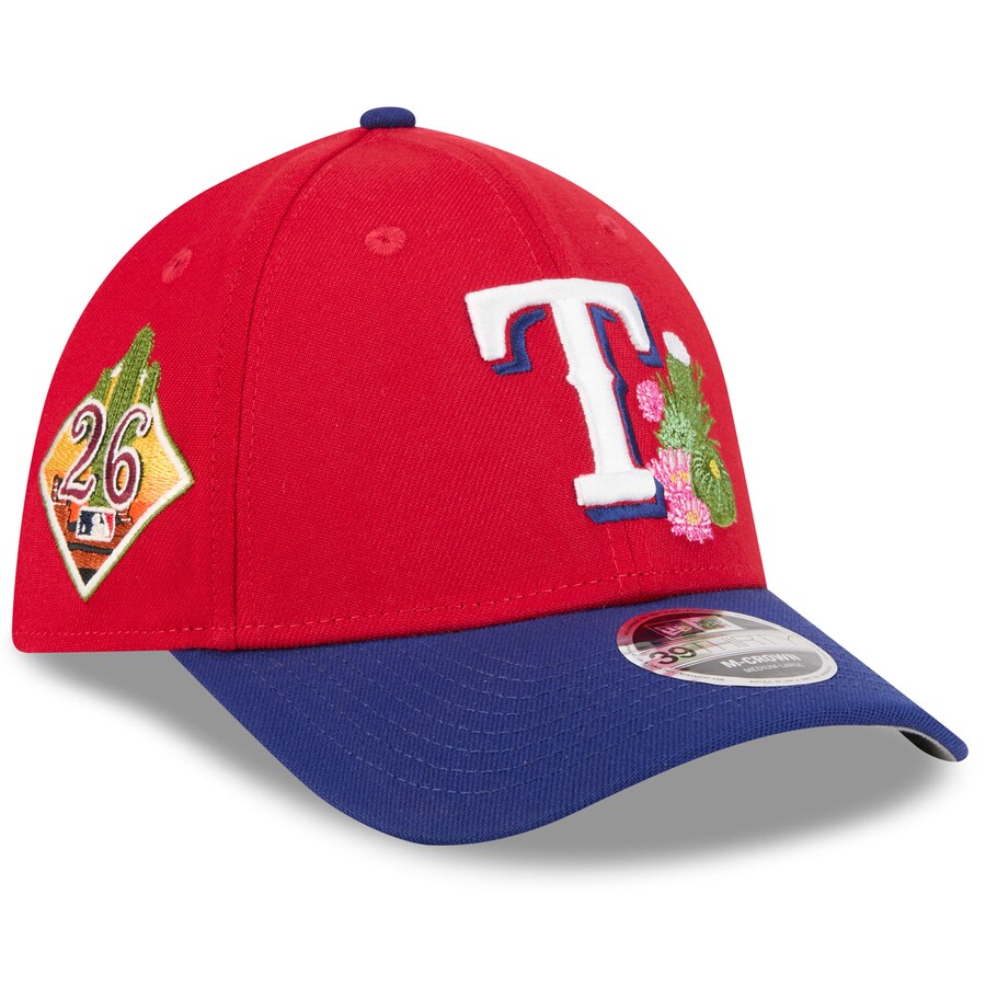 MLB レンジャーズ キャップ 【海外モデル】2026 スプリングトレーニング M-Crown 39THIRTY Flex Hat ニューエラ/New Era レッド ロイヤル