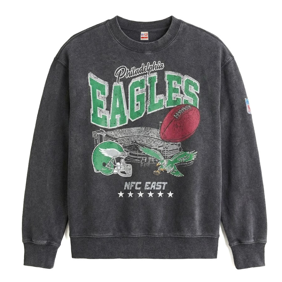 NFL イーグルス スウェット トレーナー 【現地買付】Stadium Crew Sweatshirt Ultra Game Washed Black