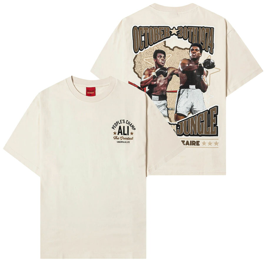 Boxing モハメド・蟻 プルオーバー 【野辺買付】ボクシング Rumble Short Sleeve T-Shirt Shoe Palace ベージュ赤銅色